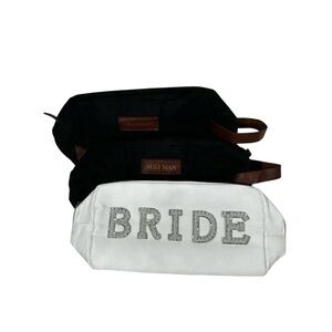 Wedding Bride Groomsman Toiletry Bags Bridal Party